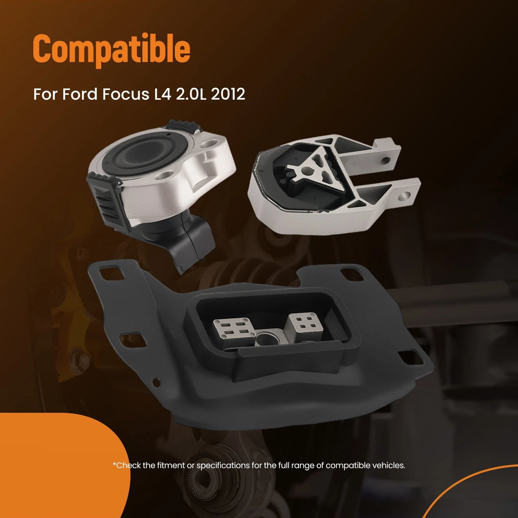 3Pcs Engine Motor & Trans Mount Kit for Ford Focus L4 2.0L (2012–2016) A5312 A5520