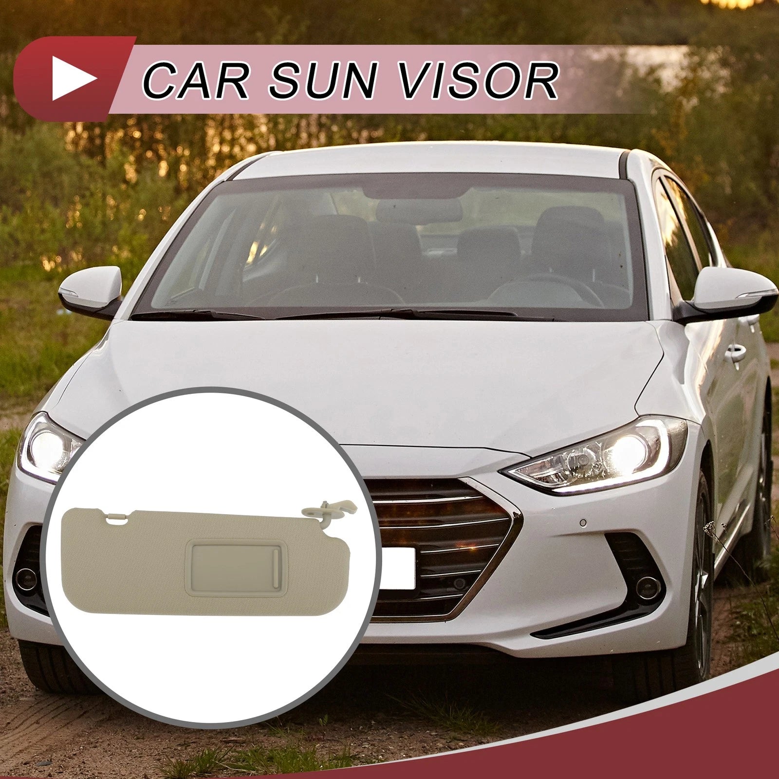 Auto Sun Visor Right Passenger Side Replacement for Hyundai Elantra (2011–2015)