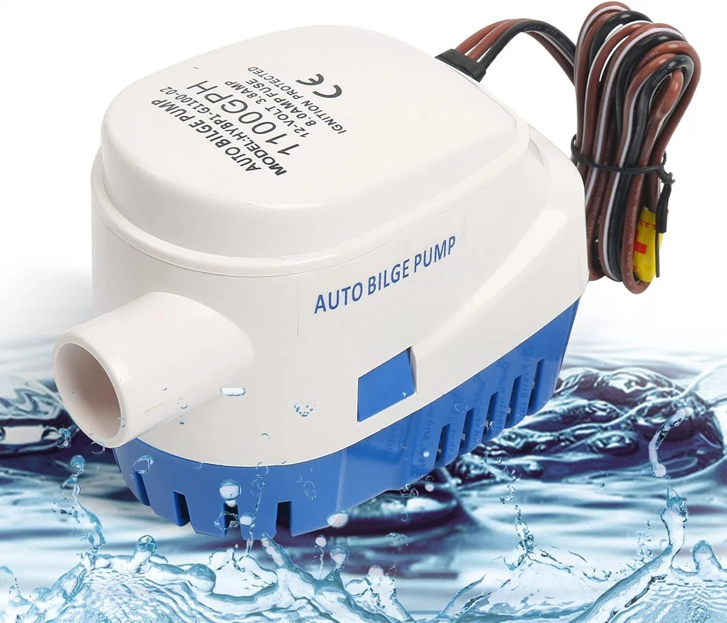 12V 1100GPH Electric Bilge Pump for Boat Marine (Universal)