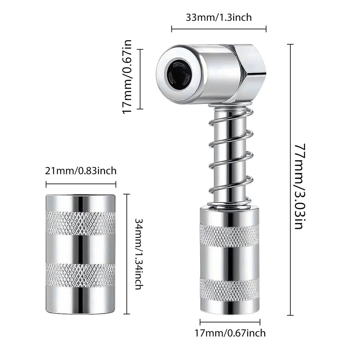 Grease Nozzle Coupler Adapter for 3000-4500PSI Grease Fitting Tool
