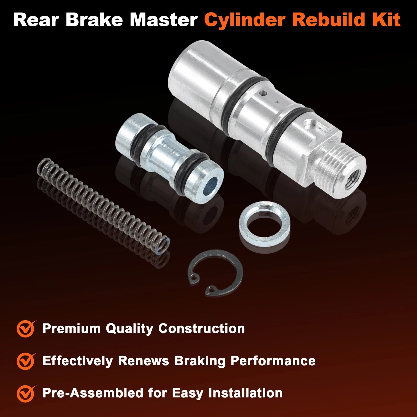 Rear Brake Master Cylinder Rebuild Kit for Harley Davidson (1987–1987) 42382-87/DS195 059