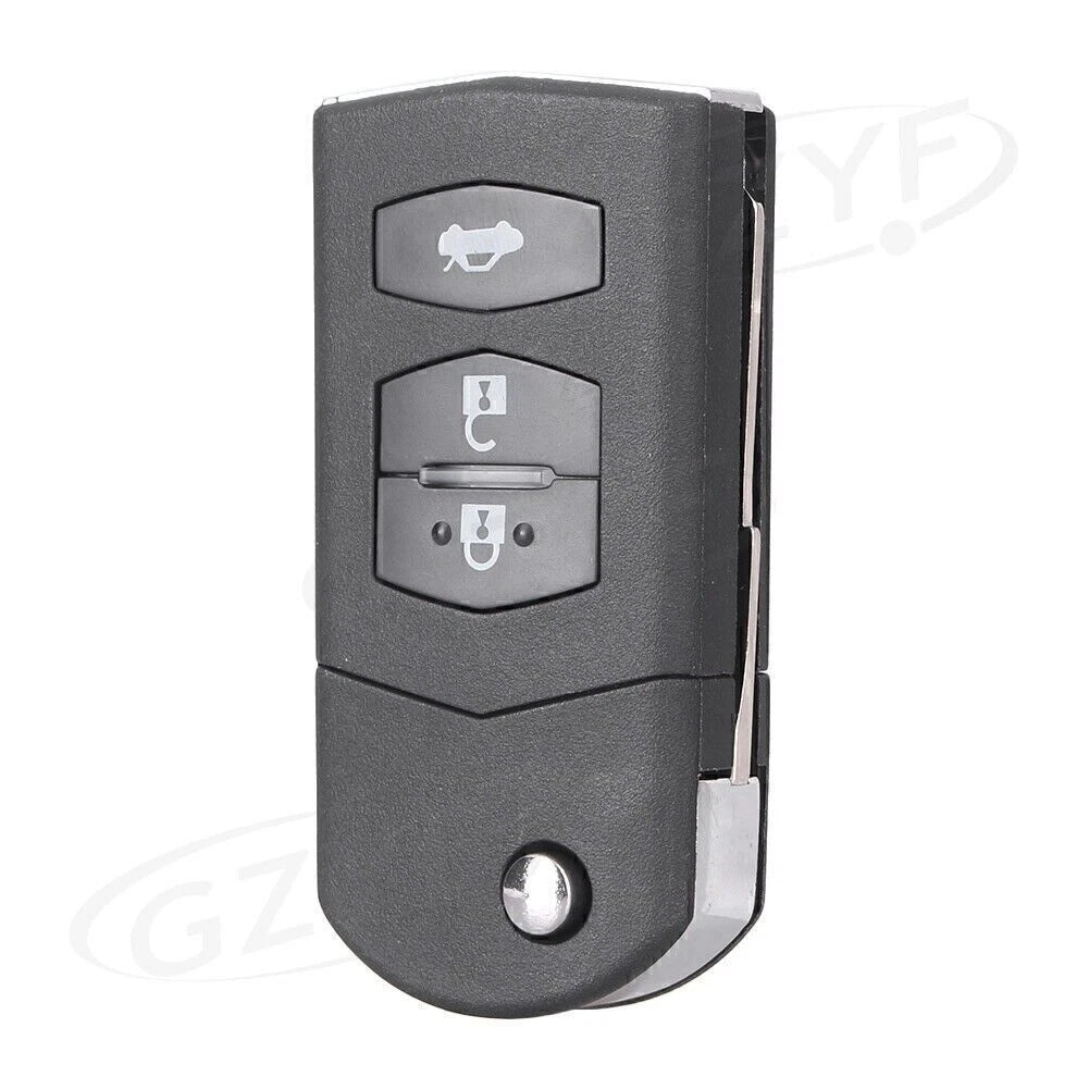 Remote Flip Key Shell Case 3 Buttons for Mazda 3 5 6 (2004–2013)