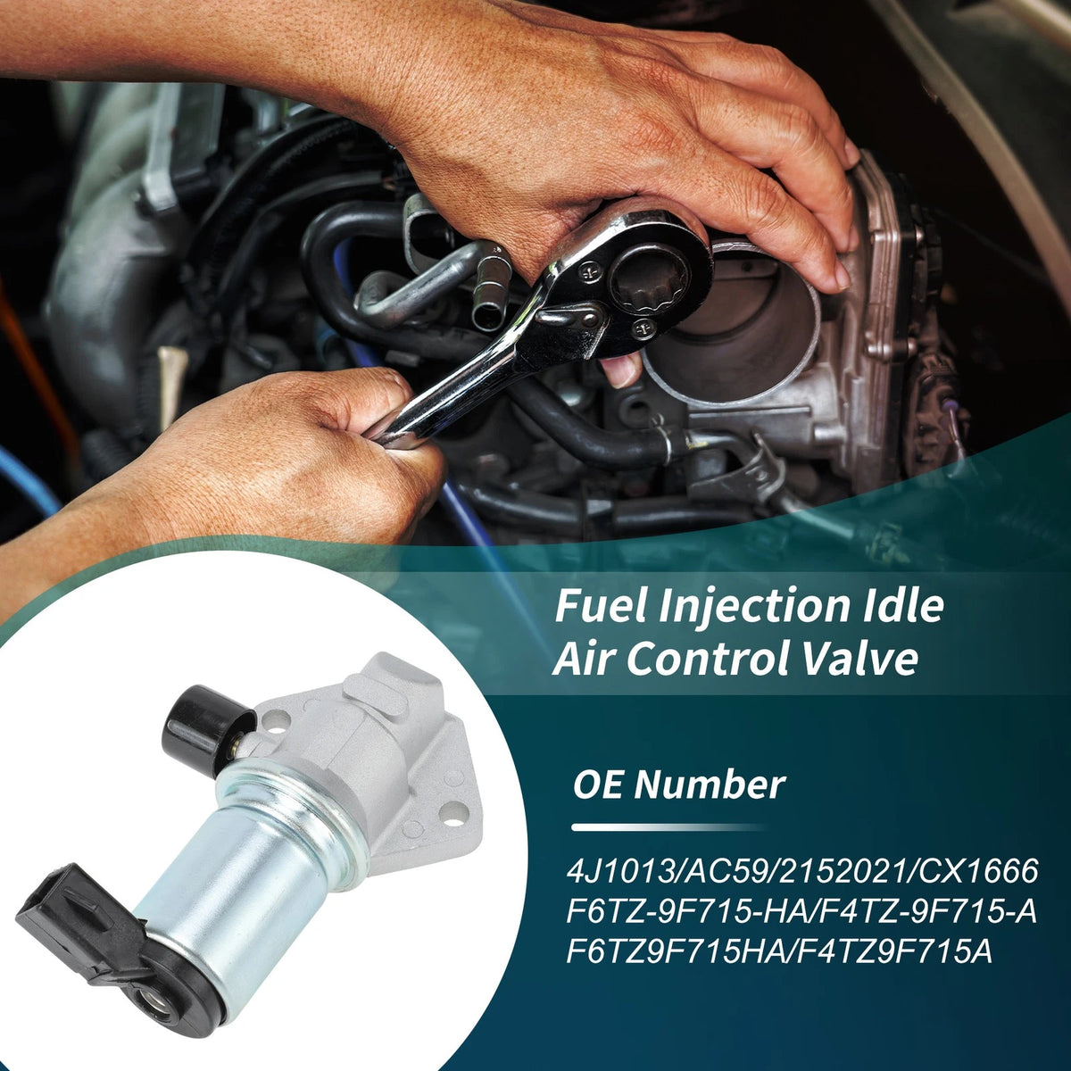 Idle Air Control Valve with Gasket Replacement for Ford F-150 F-250 (1994–1996)