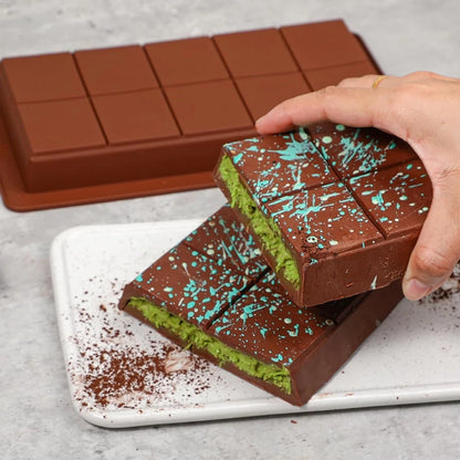 For Dubai Silicone Chocolate Bar Molds with 10 Cavities for Chocolate, Sweet