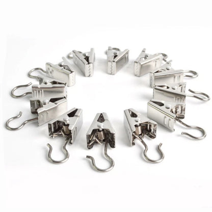 20Pcs Metal Hanging Hook Clips for Drapery Curtains