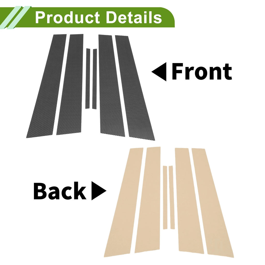 6 Pcs Pillar Window Trim Replacement for Dodge Charger (2011–2021)