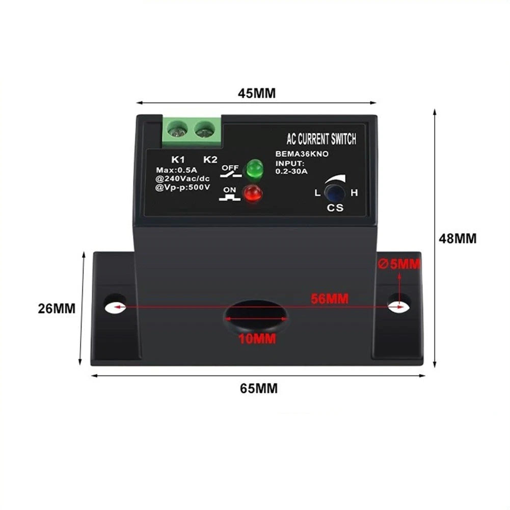 AC Current Sensor Switch Relay for Various Applications (0.2A-200A)