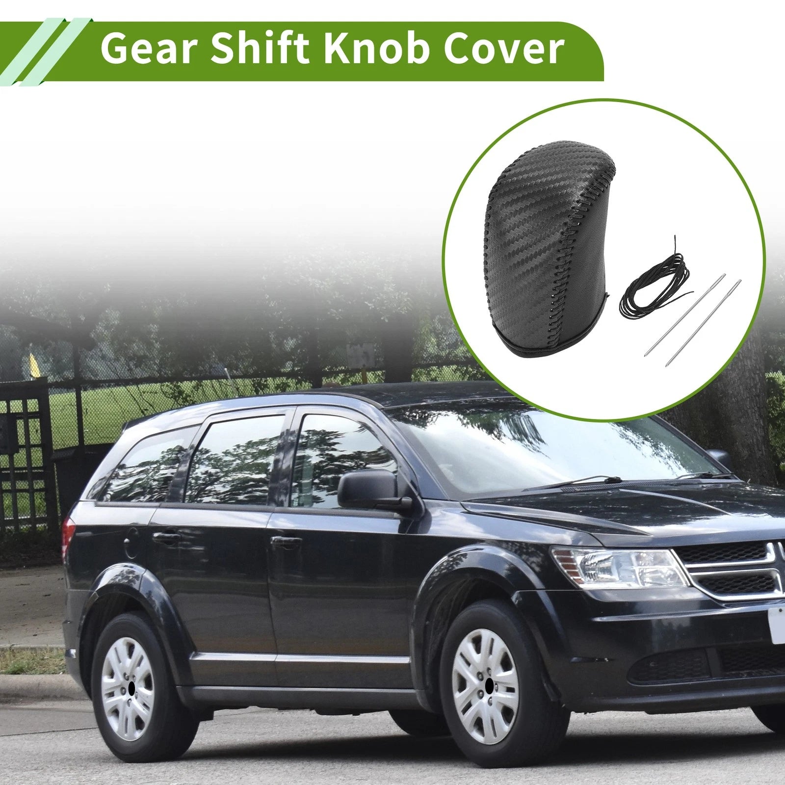 Gear Shift Knob Cover Replacement for Dodge Journey (2011–2020) Black