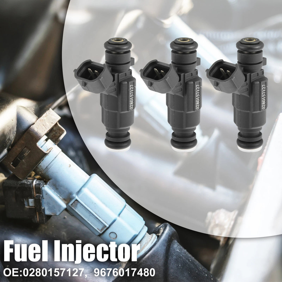 3pcs Fuel Injector 0280157127 for Citroen C1 C-Elysée C3 C4 DS3 (2005–2023)