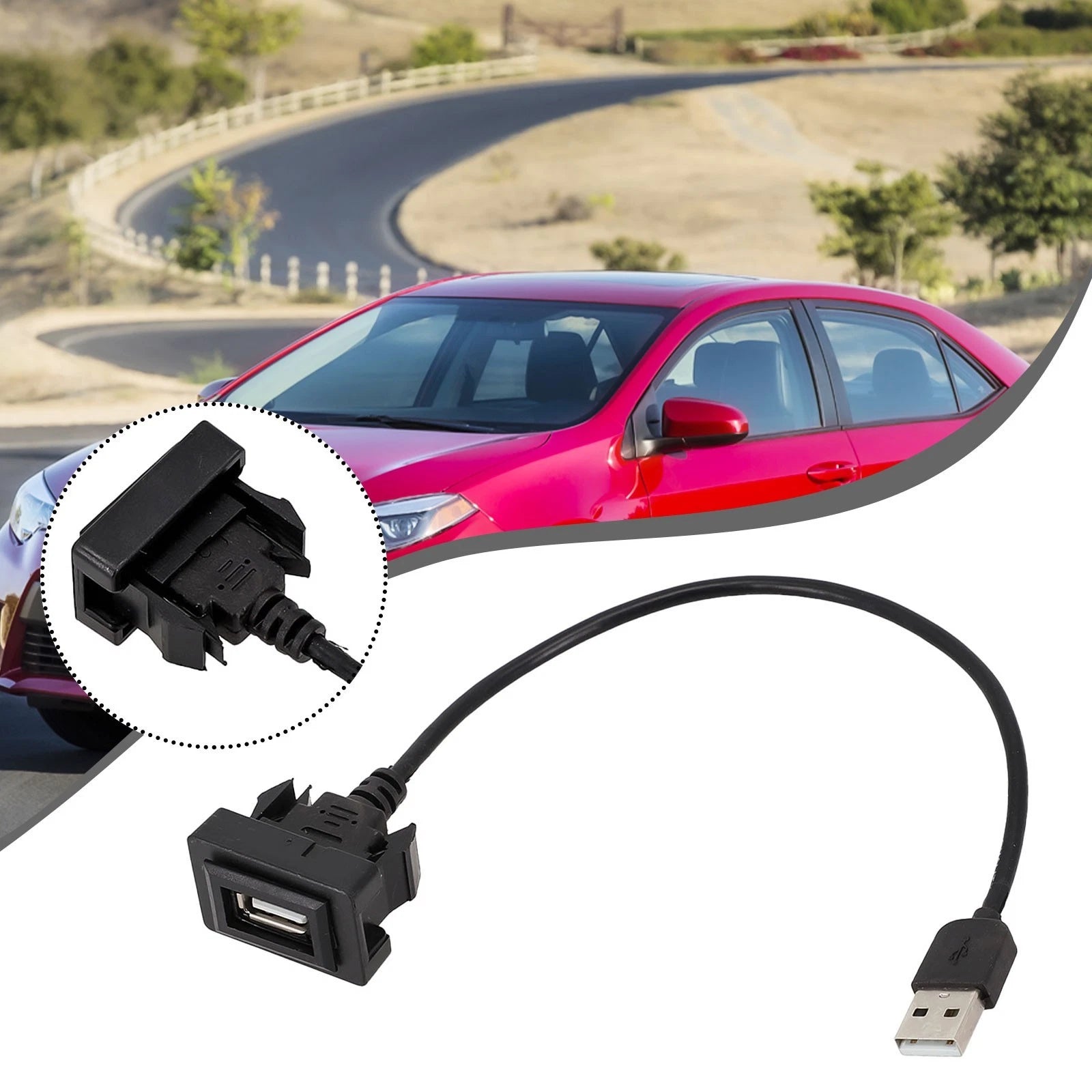 USB Dash Flush Mount Adapter for Toyota Car