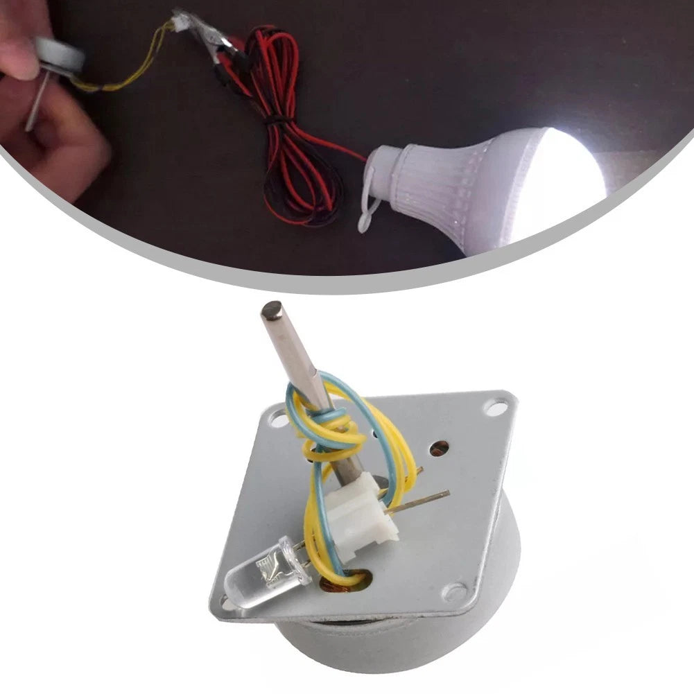 Wind Turbine Motor Generator Kit for DIY Projects (Metal, Easy Assembly)
