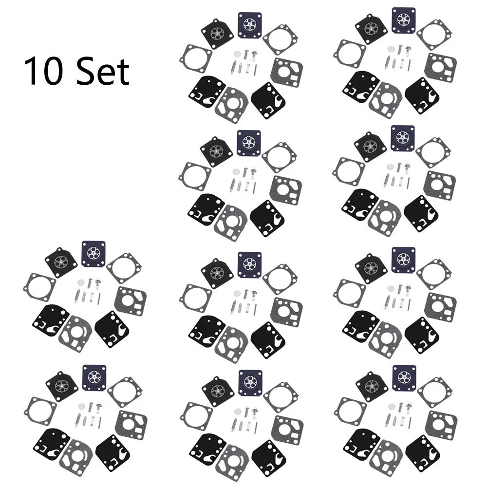 Set of 10 Carburetor Diaphragm Overhaul Kit for Zama RB-29 (N/A)