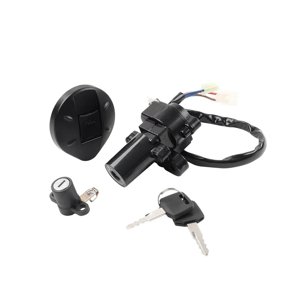 Ignition Switch, Fuel Cap, Seat Lock, Key Set for Yamaha XT660R XT660X (2004–2011)