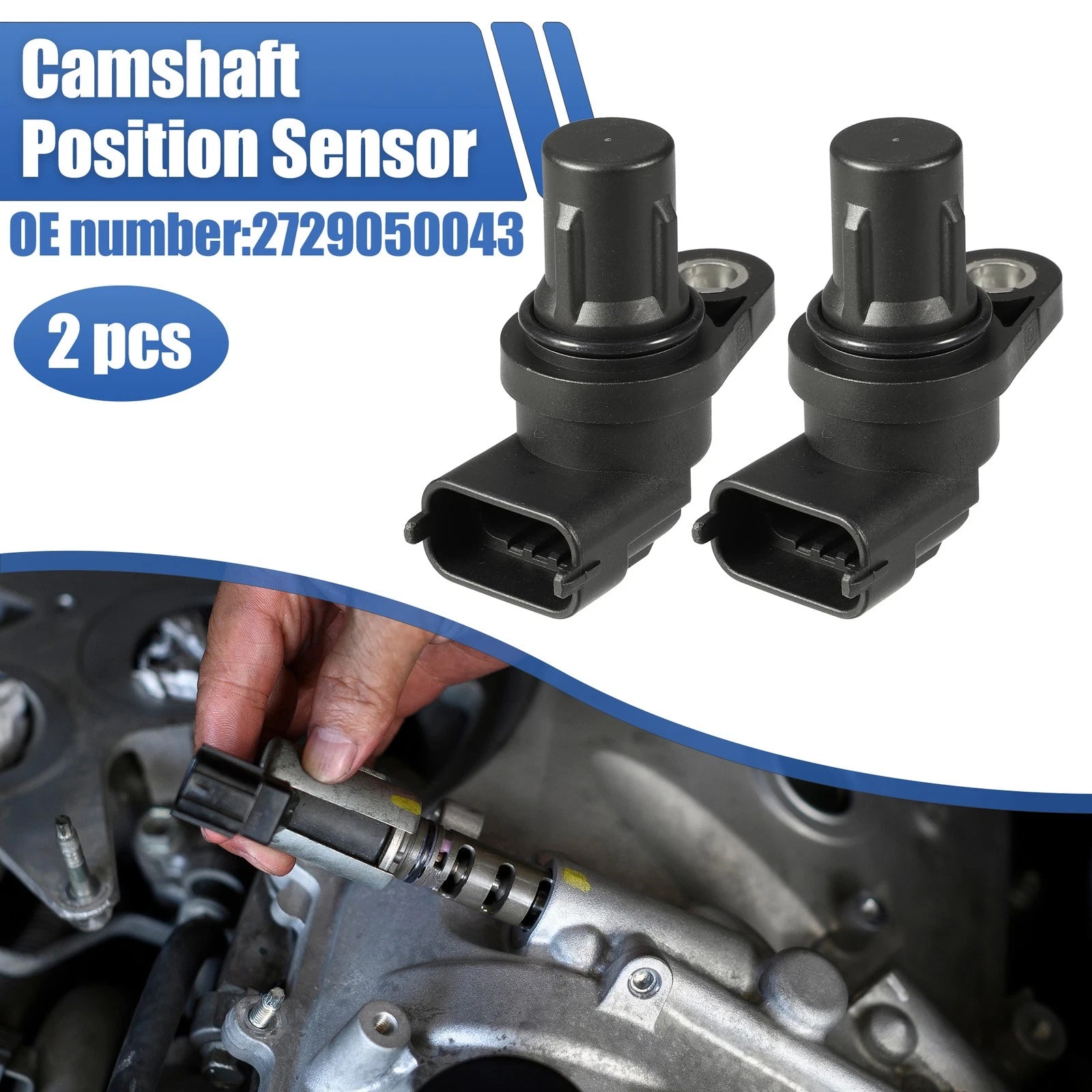 2 Pcs Camshaft Position Sensor Replacement for Mercedes E CL ML GL LM S SLK (2000–2018)