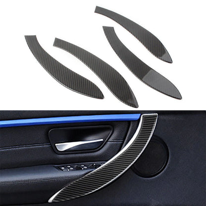 Carbon Look Interior Door Handle Cover Trim for BMW 3 Series (2012–2019)
