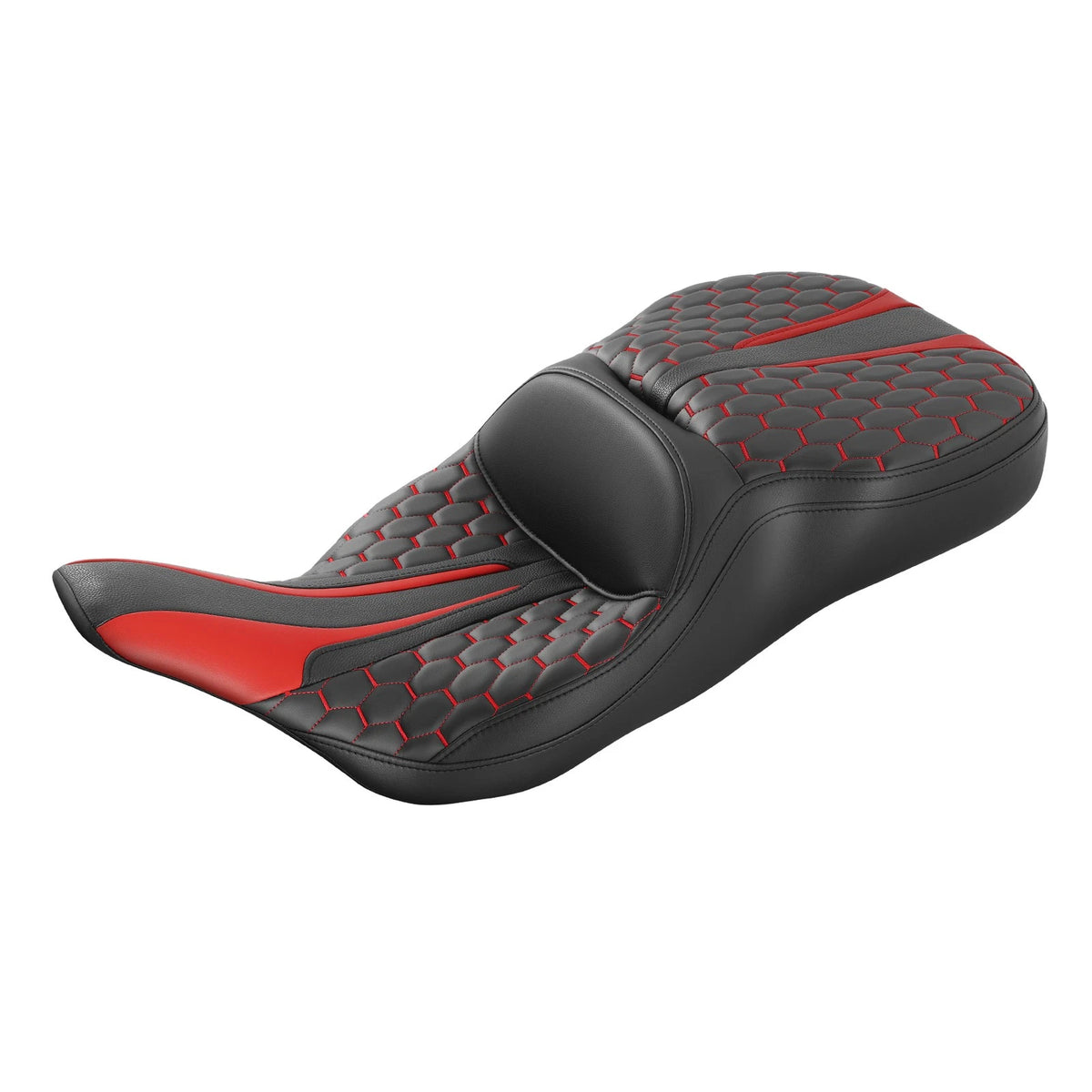 Two-Up Seat for Harley Electra Glide (1997–2007) - Black Red