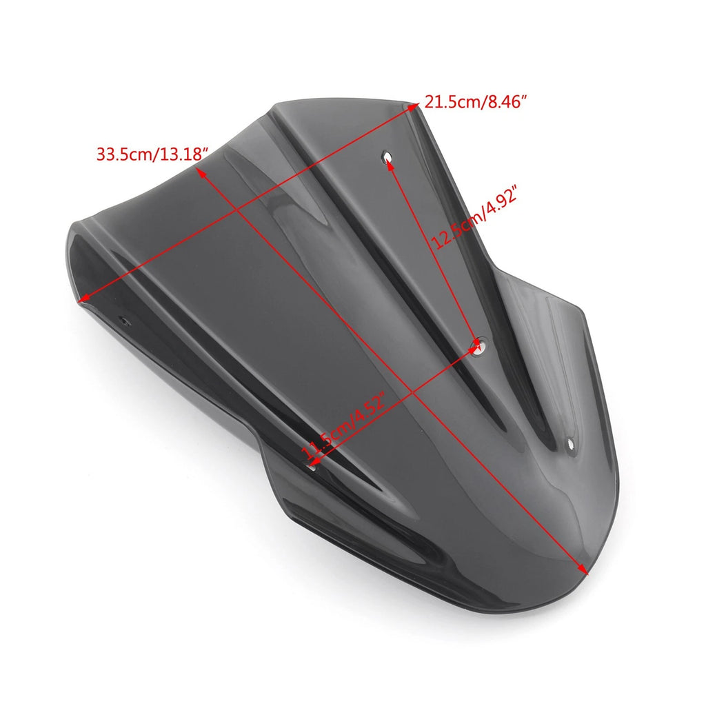 ABS Windshield Screen with Bracket for Kawasaki Z650 (2017–2023) Black