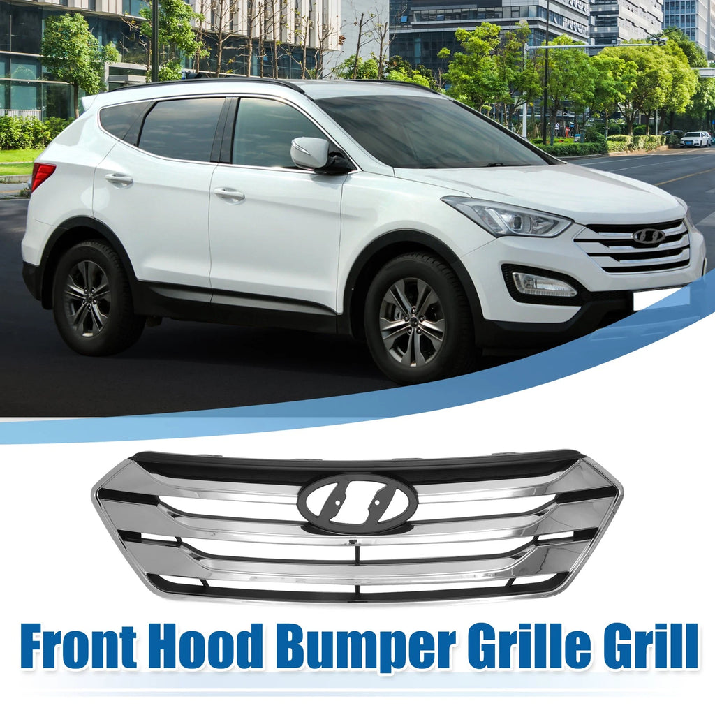 Front Hood Bumper Grille for Hyundai Santa Fe (2013–2018) Replacement