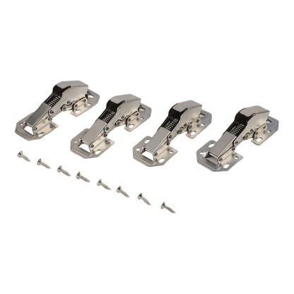 Set of 4 Soft Close Hinges for Kitchen Cabinets - Stainless Steel