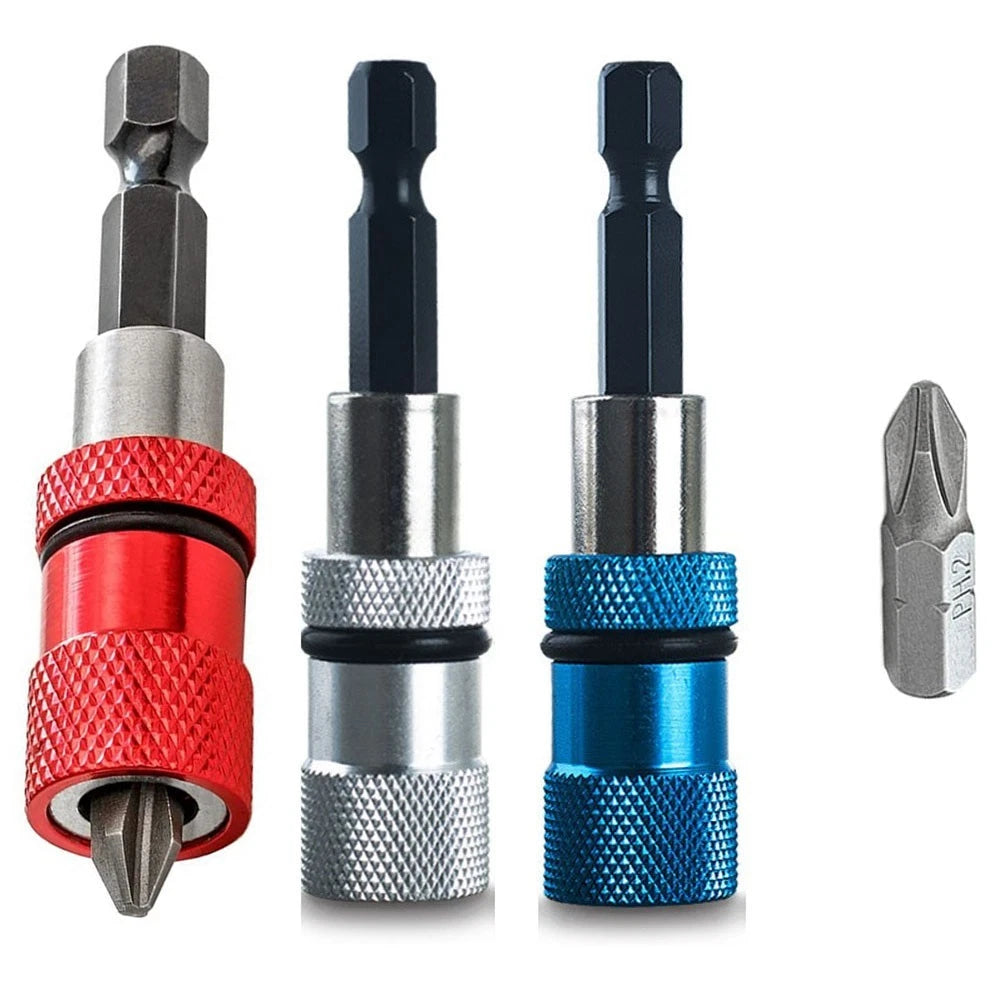 Magnetic Connecting Rod Extension for Electric Screwdriver Bits (1/4 Inch)