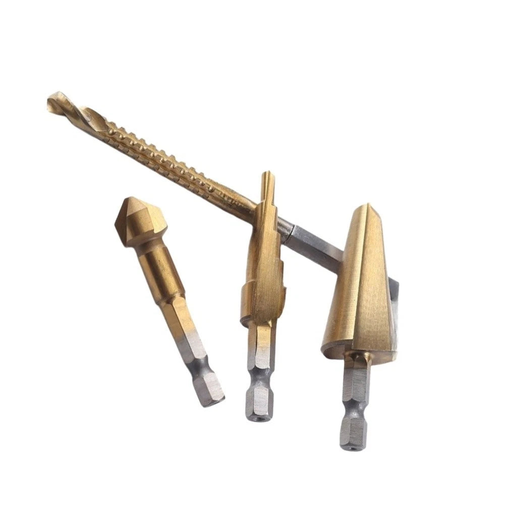 4PC Hex Shank Drill Bit Set for Workshop