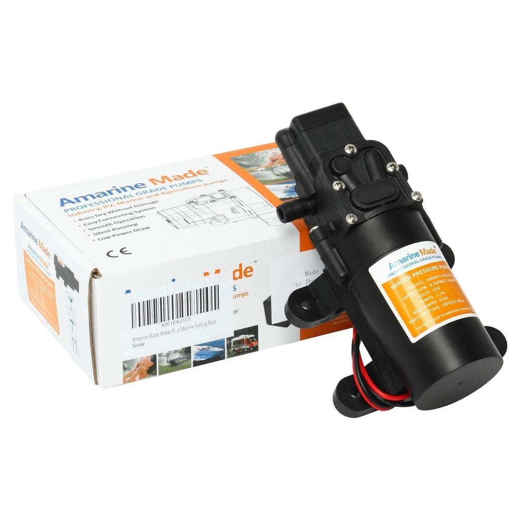 12V 1.2 GPM Self Priming Diaphragm Pump for Caravan RV Boat Yacht