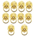 10Pcs Lion Head Cabinet Pulls for Door Drawer Knob Hardware