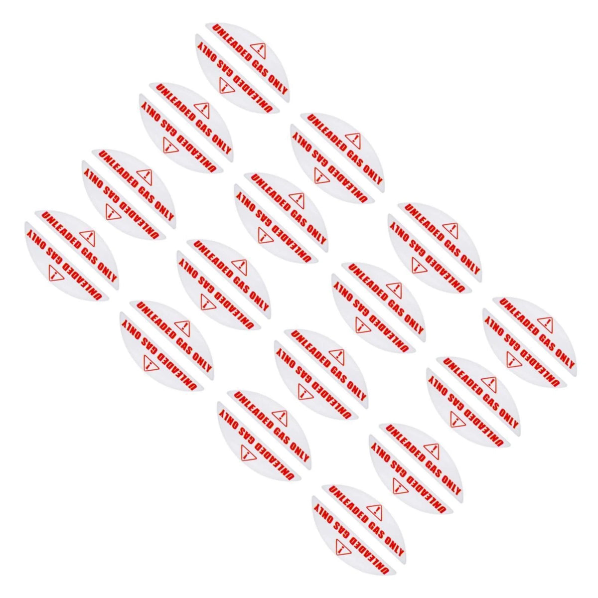 Set of 16 Unleaded Gas Only Stickers 0.82'' X 2.17''