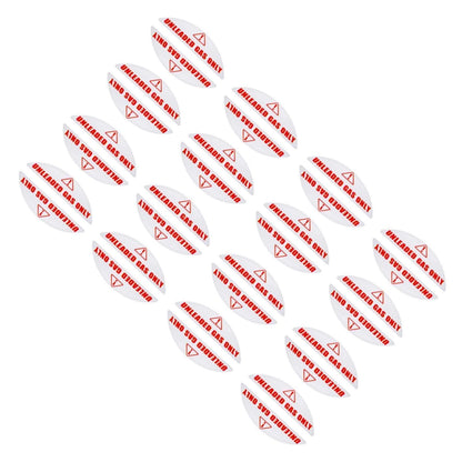 Set of 16 Unleaded Gas Only Stickers 0.82'' X 2.17''