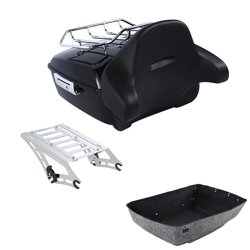 Trunk Backrest Pad Rack for Harley Touring Road Glide (2014–2026)