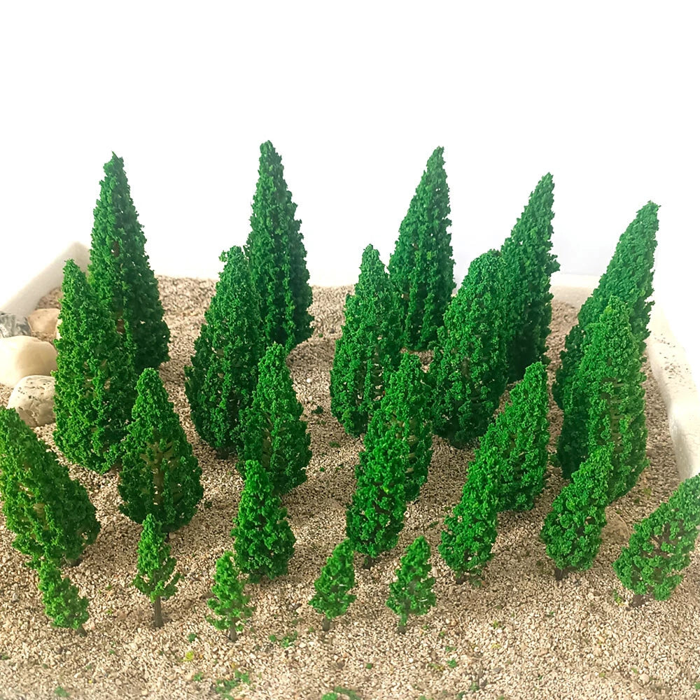 25X Model Trees for Train Railway Landscape Scenery Decor