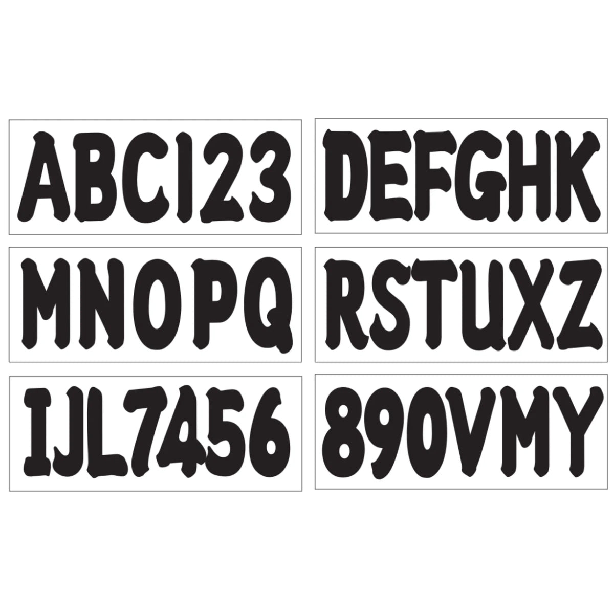 PWC WATER CRAFT BOAT HULL ID JET SKI CUSTOM REGISTRATION DECAL STICKER BLACK