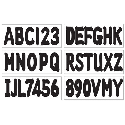 PWC WATER CRAFT BOAT HULL ID JET SKI CUSTOM REGISTRATION DECAL STICKER BLACK