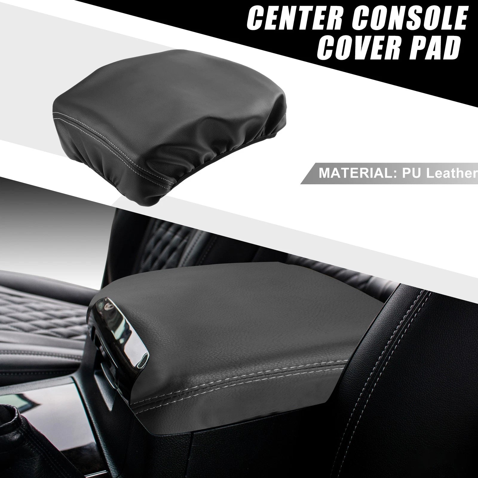 Center Console Seat Armrest Cover for Dodge Ram 1500 2500 3500 (2019-2022)
