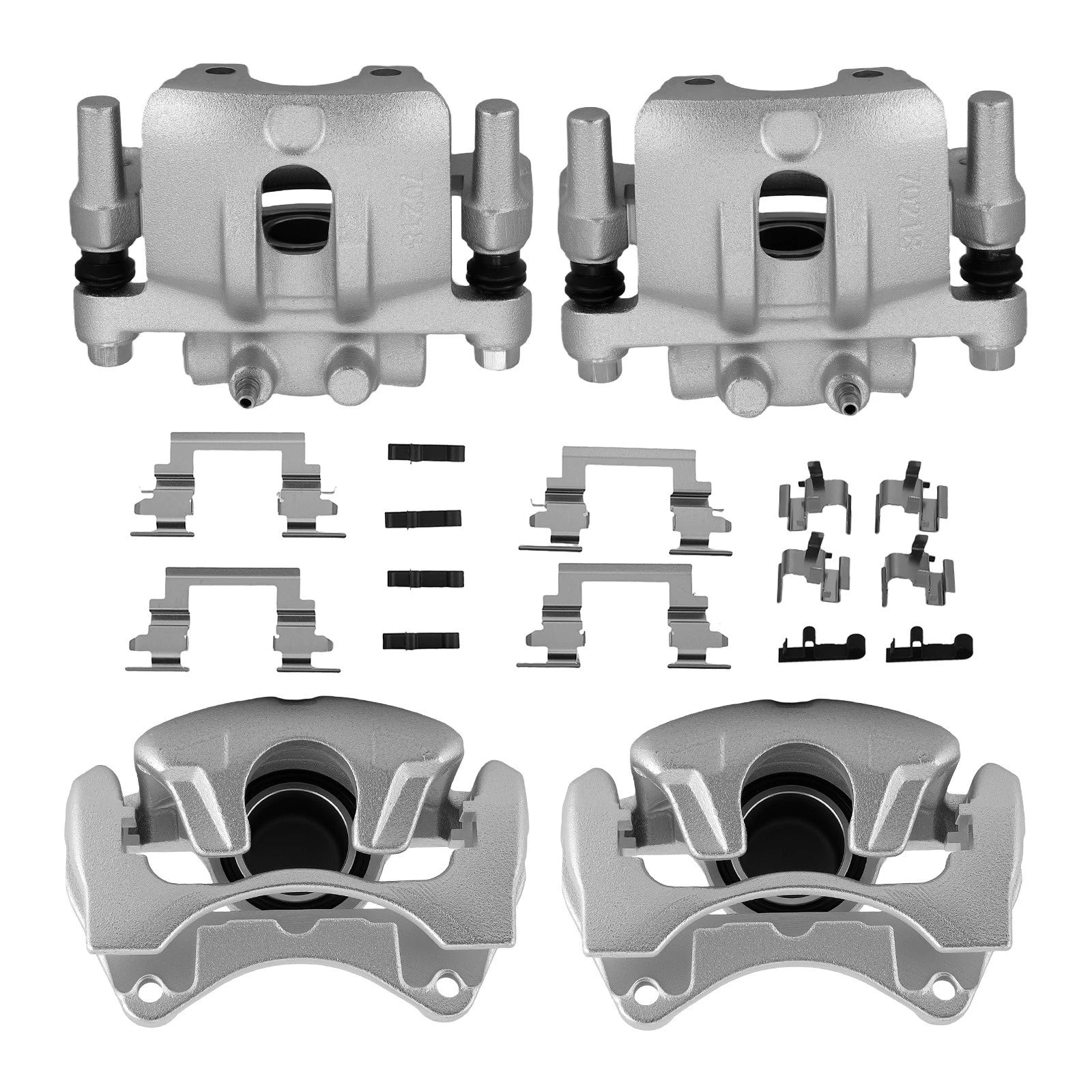 Front Rear Disc Brake Calipers w/Bracket for Jeep Patriot Compass (2007–2017)
