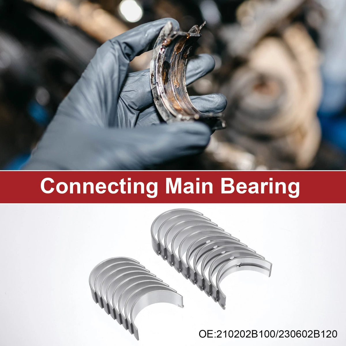 Engine Main and Connecting Rod Bearing Kit for Hyundai Accent (2000–2022)