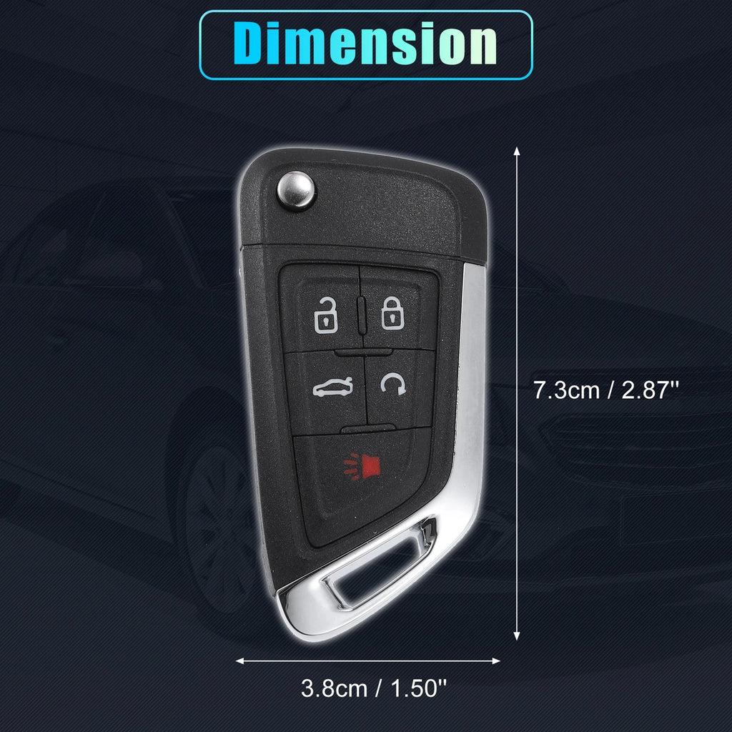 5 Button Key Fob Case Replacement Shell for Chevrolet (2005–2022)