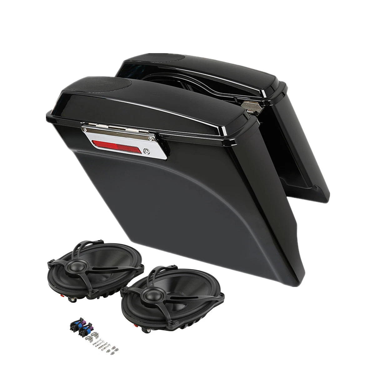 5" Stretched Saddle Bags & Speakers for Harley Touring (1993–2013)