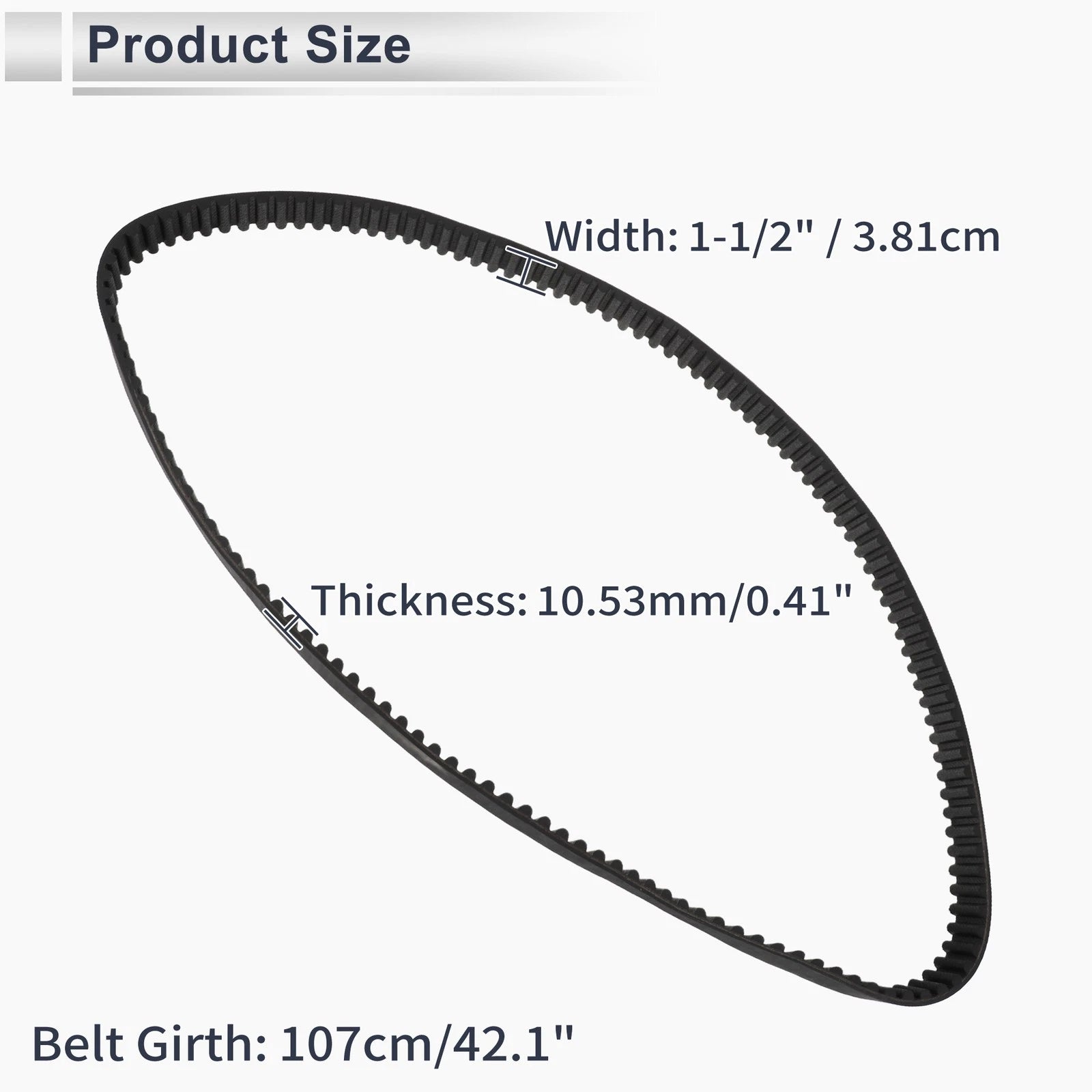 132T V-Belt for Harley Davidson (Width: 1-1/2")