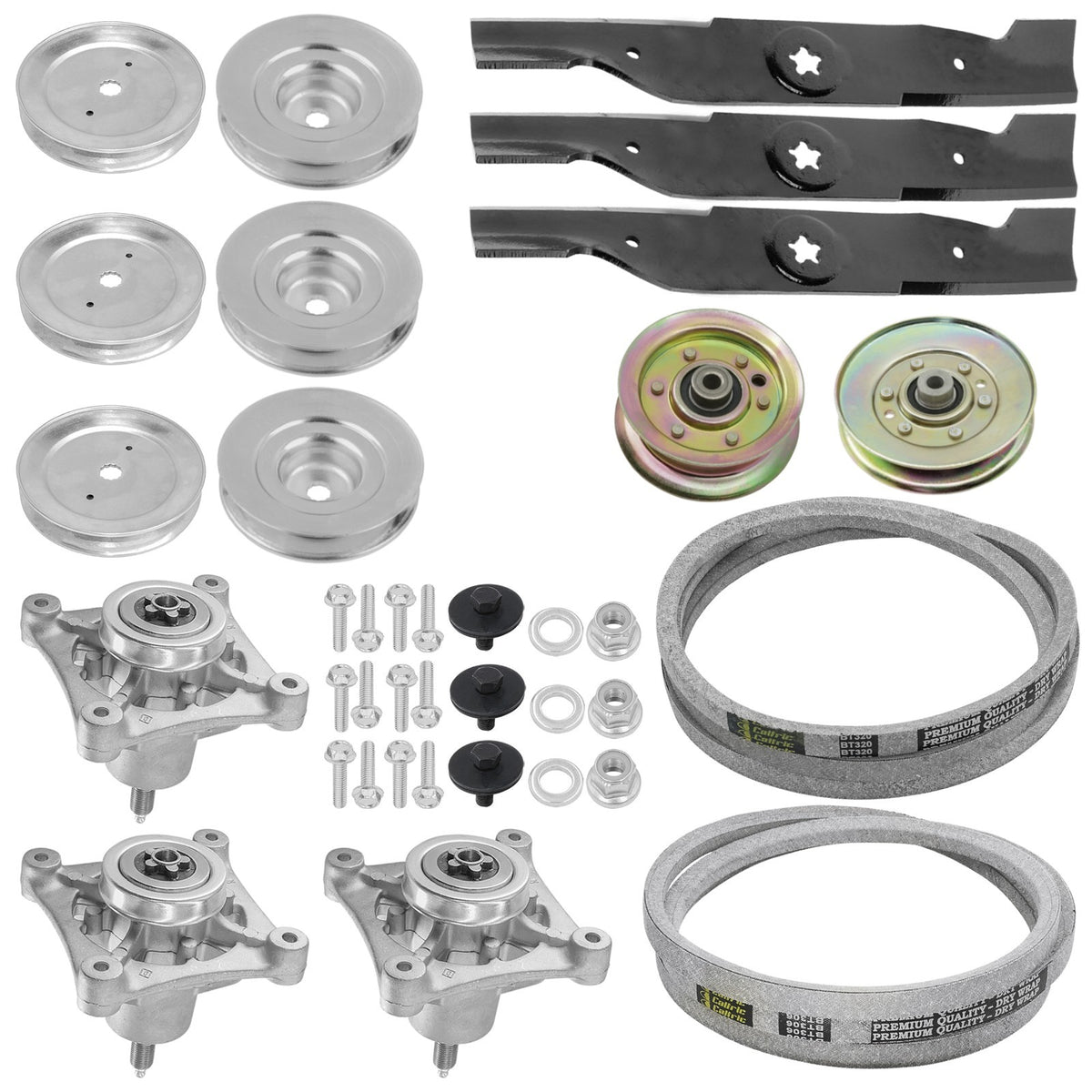 Deck Spindle Blade Pulley and Belt for Husqvarna 48 Inch (2000–2015)