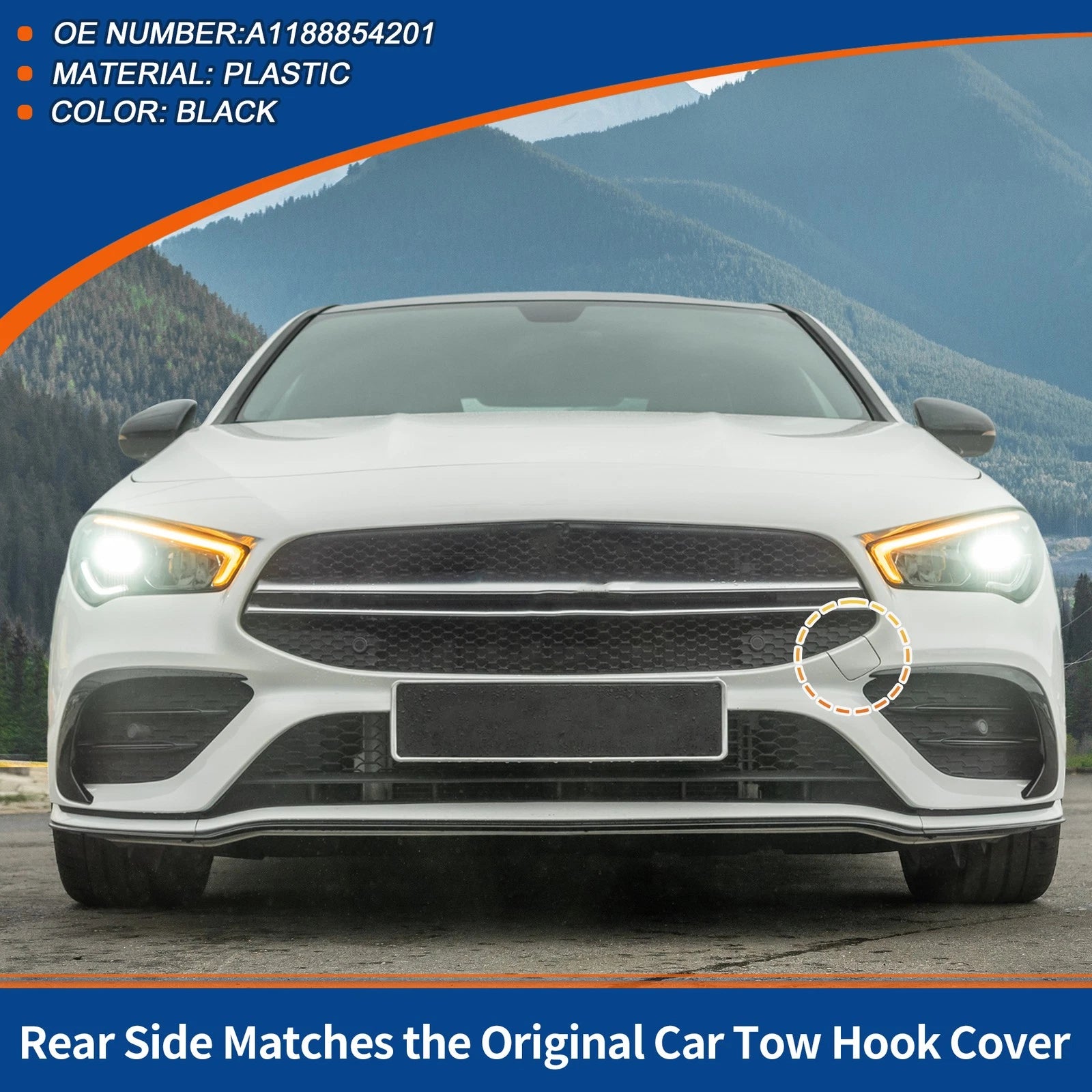 Front Tow Hook Cover Replacement for Mercedes CLA35 AMG (2019–2025)