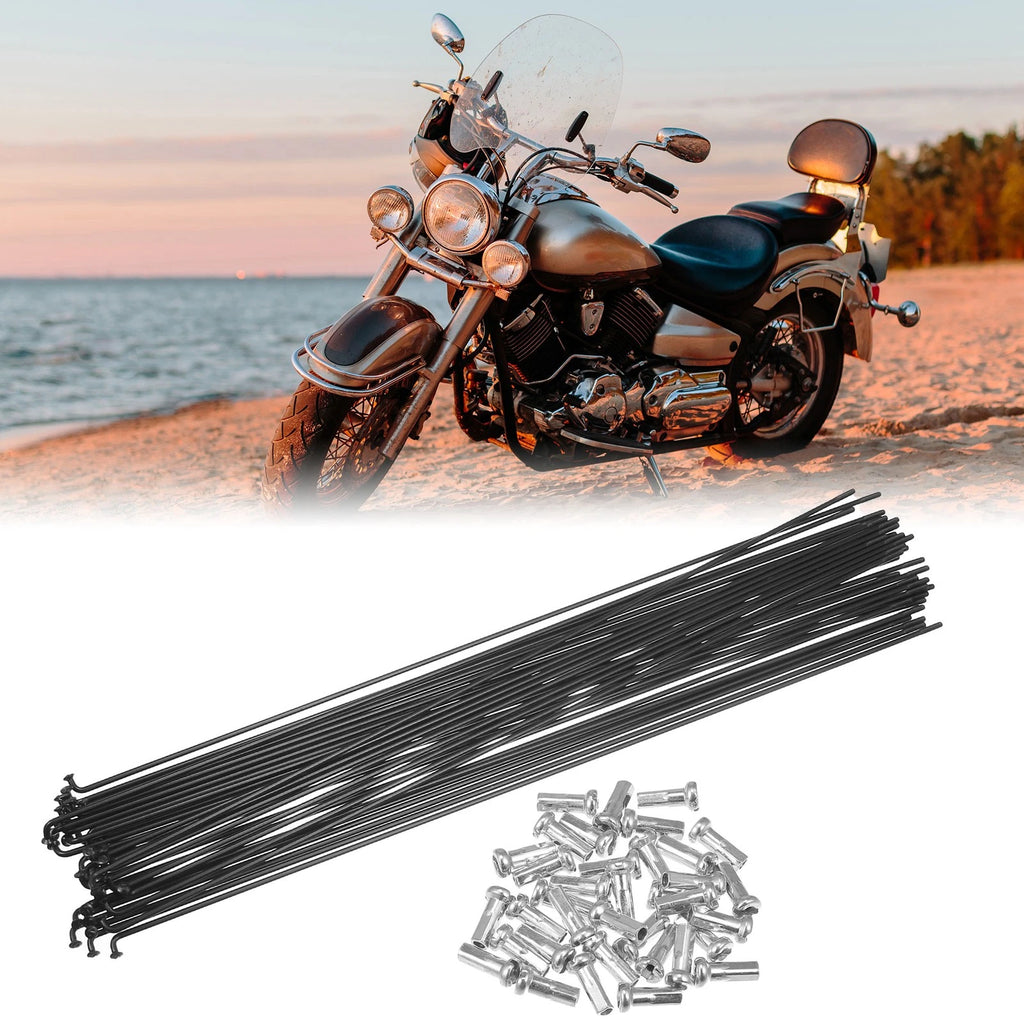 14G 301mm Bicycle Spokes Kit with Nipples for Most Bikes (1–2mm)