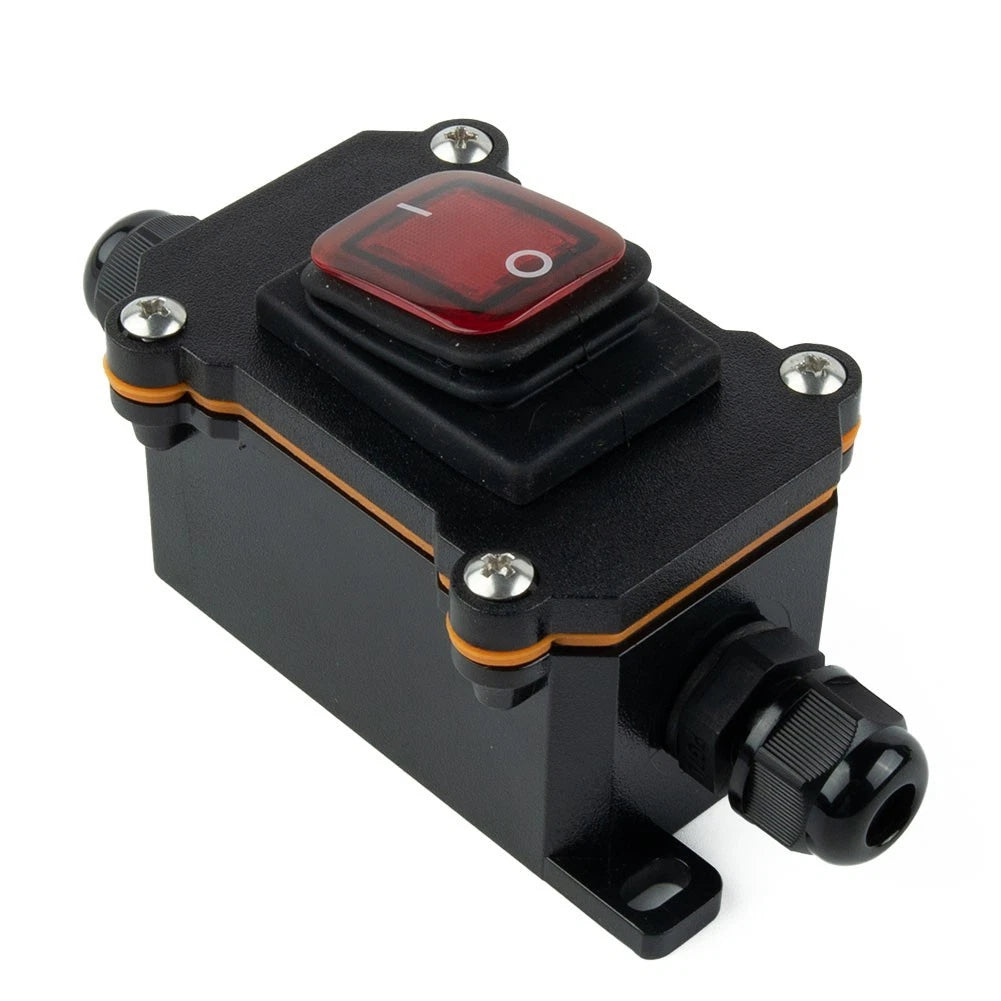 Inline Cord Switch 30A for Universal Use (IP65 Waterproof, Red Light)