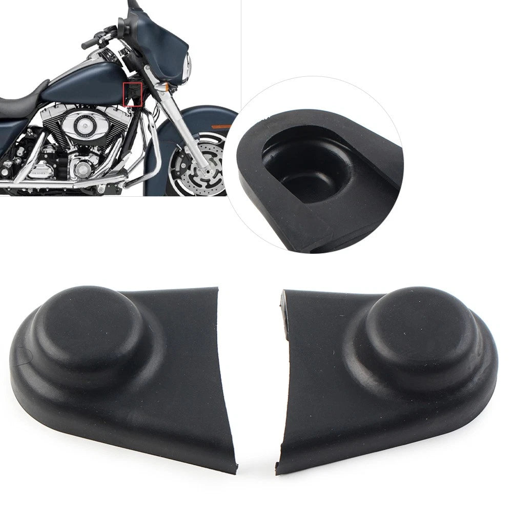 Black Rubber Screw Nut Bolt Covers for Harley Touring Motorcycle