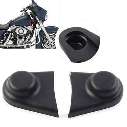 Black Rubber Screw Nut Bolt Covers for Harley Touring Motorcycle