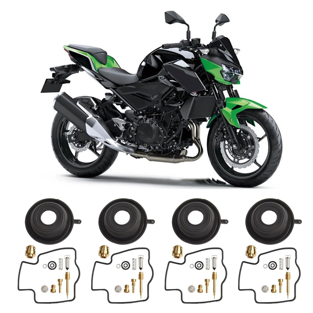 Carburetor RepairKit Brass For ZX600D ZZR600D Rubber Motorcycle