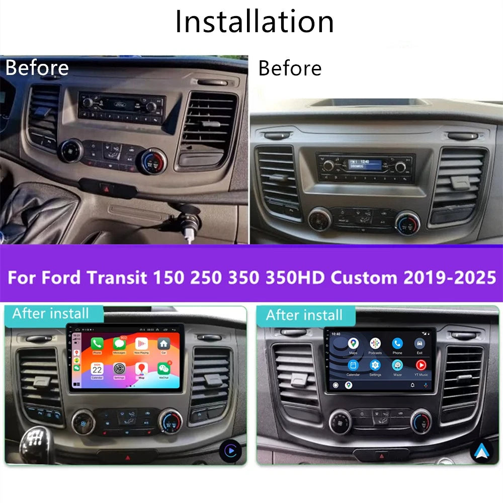 10.1'' Car Stereo Navigation for Ford Transit 150/250/350/350HD (2019–2025)