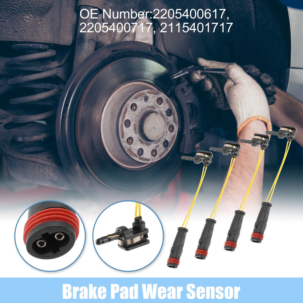 4 Pack Brake Pad Sensor Front Rear for Mercedes-Benz C230 (2005–2011)