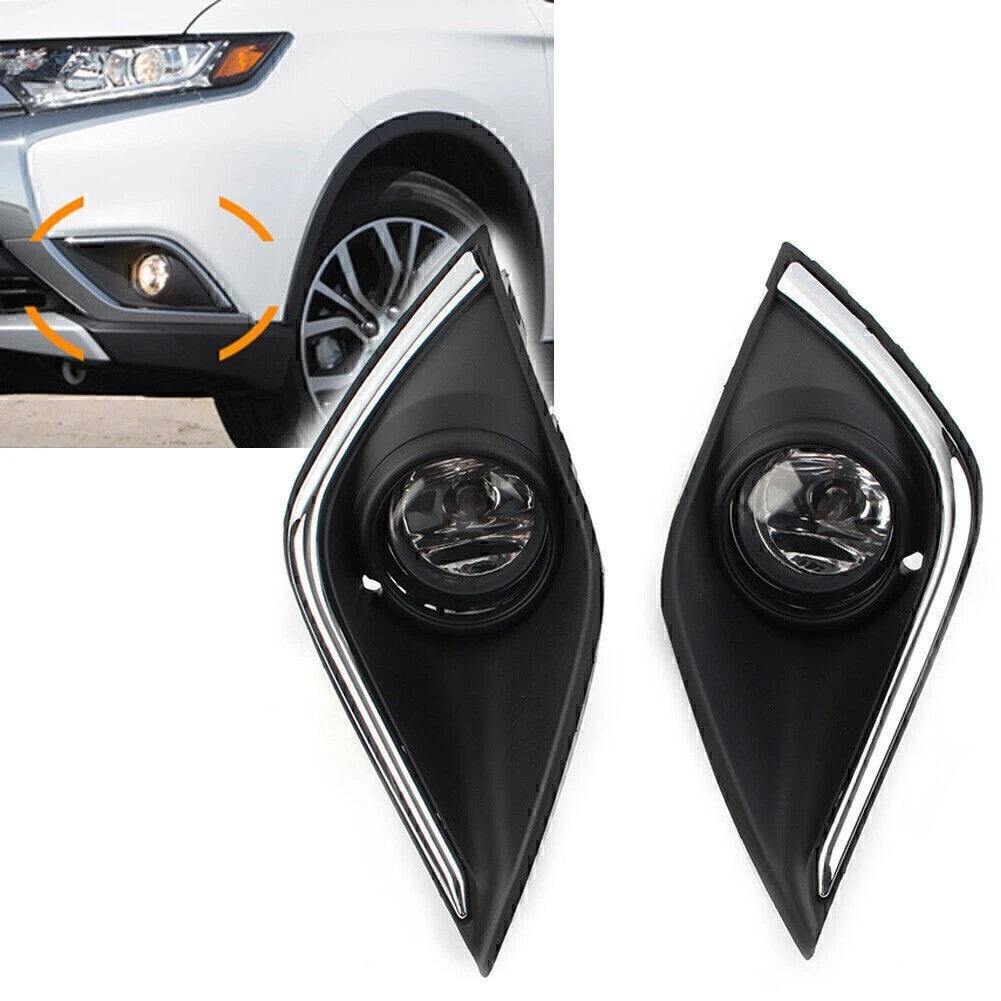 LED Fog Light Cover Bezel Wiring Harness Switch for Mitsubishi Outlander
