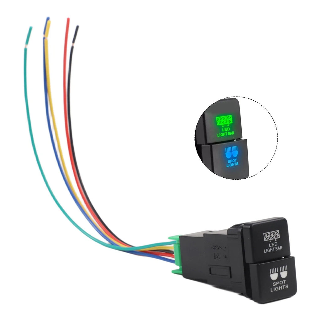 Dual Push Button Switch for Toyota (Compatible)